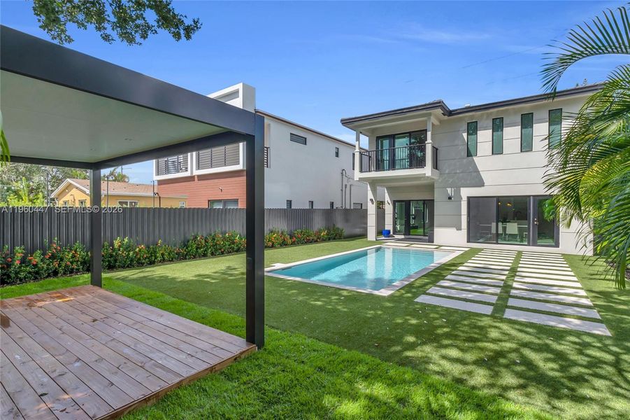 Exterior details and patio area of a home in , Miami (Image 4).