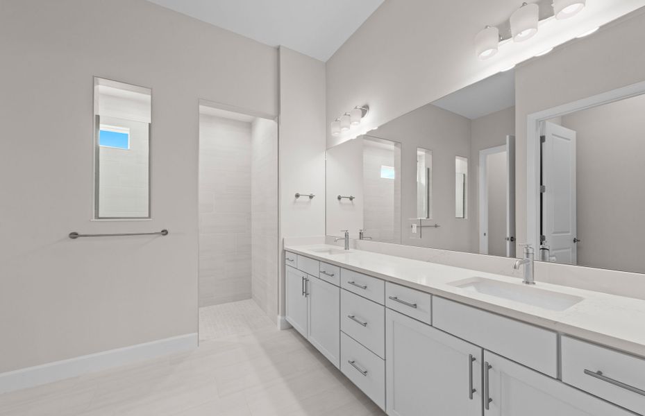 Furnished interior view inside a new home in Del Webb Oak Creek, North Fort Myers (Image 7).
