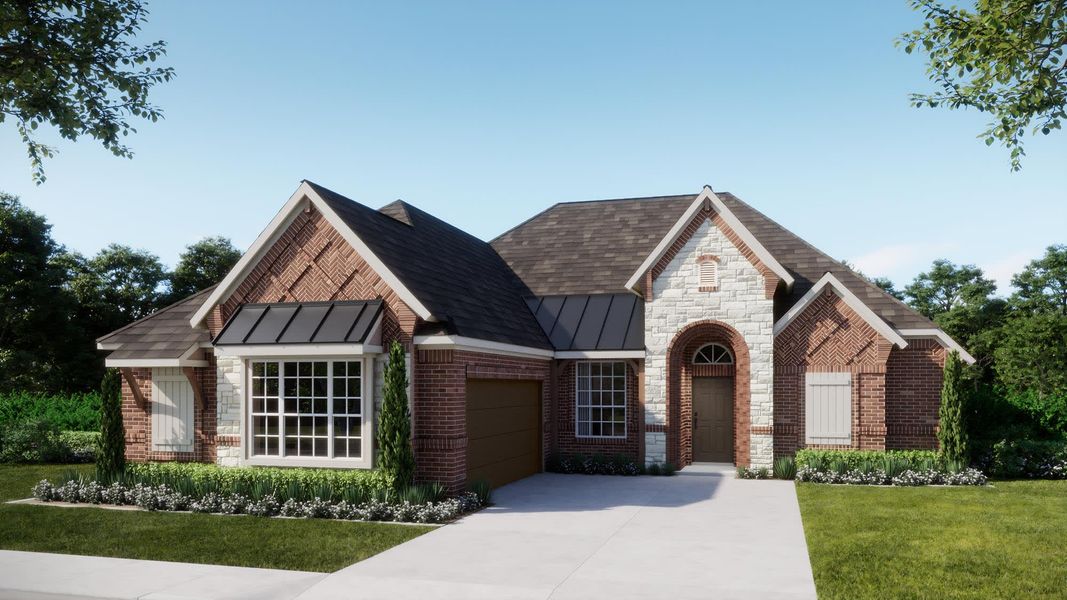 Elevation D with Stone | Concept 2404 at Myrtle Creek in Waxahachie, TX by Landsea Homes Elevation D with Stone | Concept 2404 at Myrtle Creek in Waxahachie, TX by Landsea Homes