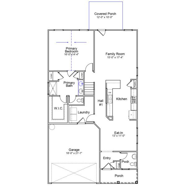 2D floor plan layout of this home in Bluefield, Lexington, SC (Image 2).