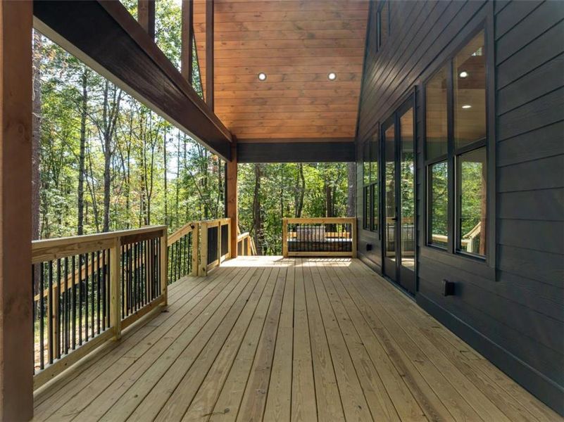 Exterior details and patio area of a home in , Ellijay (Image 41).