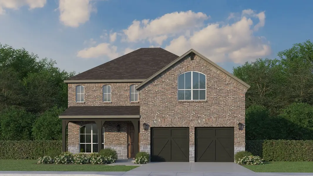 Plan 1542 Elevation A with Stone Plan 1542 Elevation A with Stone