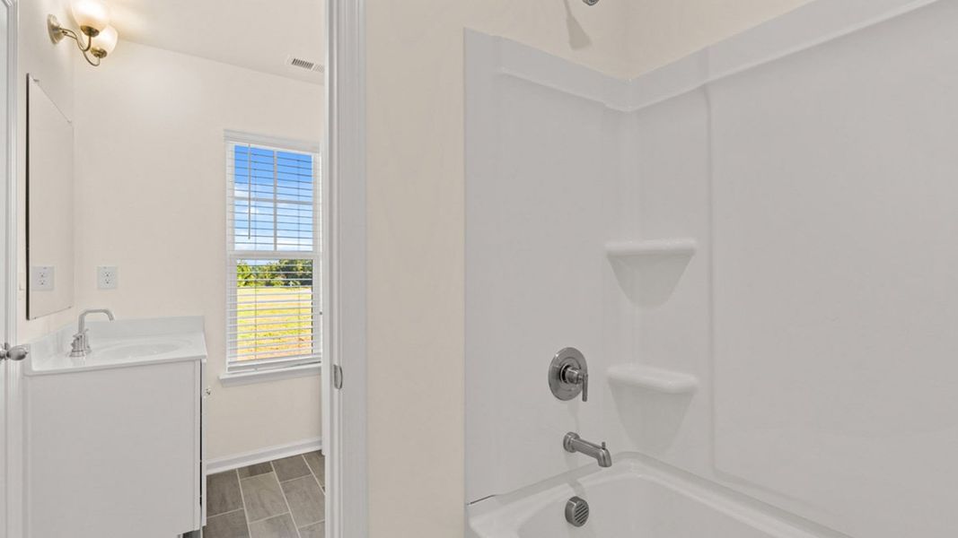 Furnished interior view inside a new home in Heritage Pointe, Senoia (Image 17). Furnished interior view inside a new home in Heritage Pointe, Senoia (Image 17).