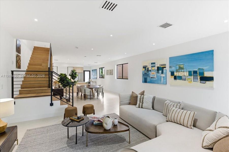 Furnished interior view inside a new home in , Miami (Image 45). Furnished interior view inside a new home in , Miami (Image 45).