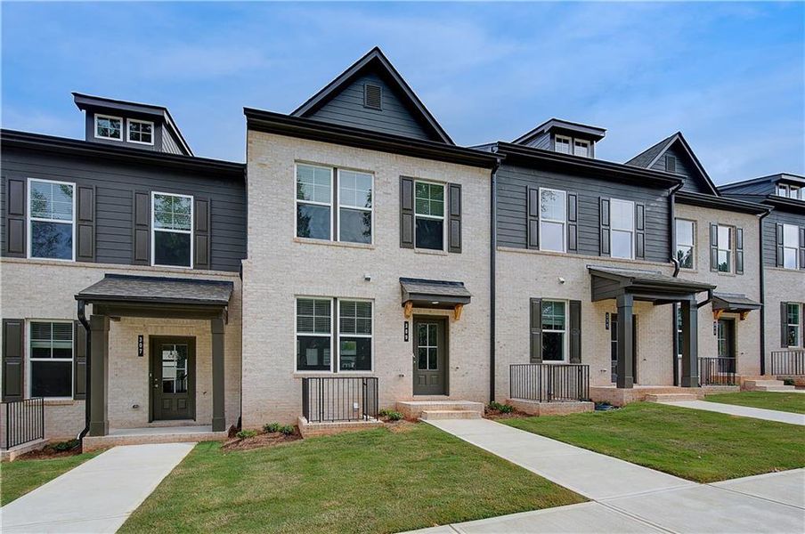 Front exterior of a new home in Daybreak, Newnan, GA, highlighting curb appeal (Image 19).