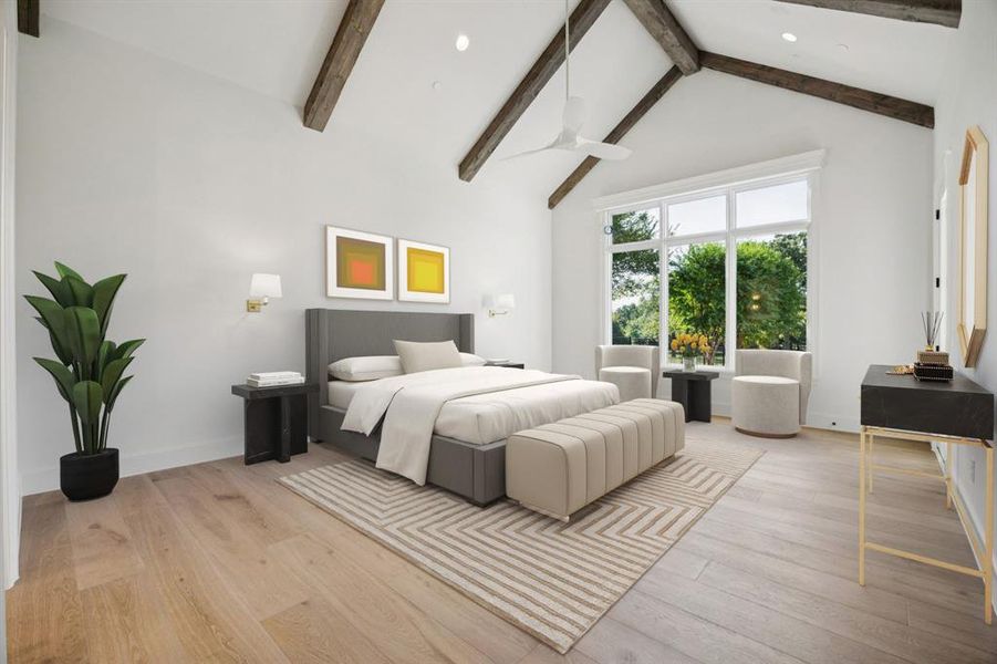 Room is virtually staged