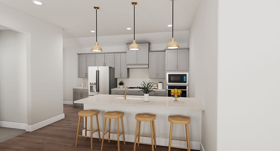 Representative furnished interior of a home built from the Cremello by Tri Pointe Homes in Painted Tree, McKinney (Image 6).