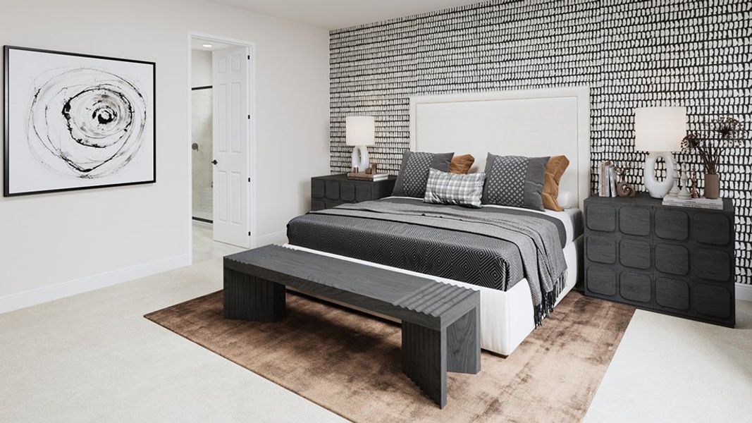 Representative furnished interior of a home built from the Nantucket by Taylor Morrison in Skye Ranch Community Group Page, Sarasota (Image 11).