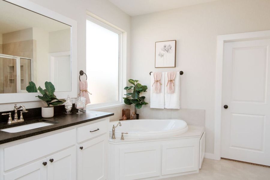 Representative furnished interior of a home built from the The Caroline by Reece Homes in Pebble Creek, College Station (Image 3).