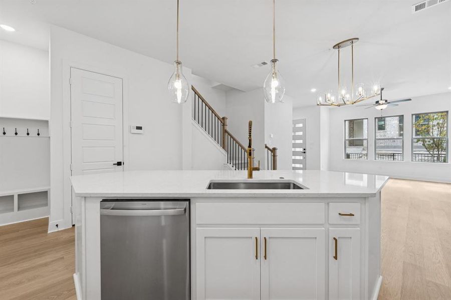 Furnished interior view inside a new home in Hillside at Las Colinas, Irving (Image 6).