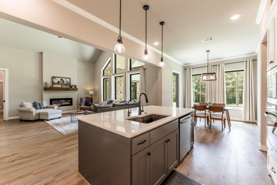 Furnished interior view inside a new home in , New Waverly (Image 14).