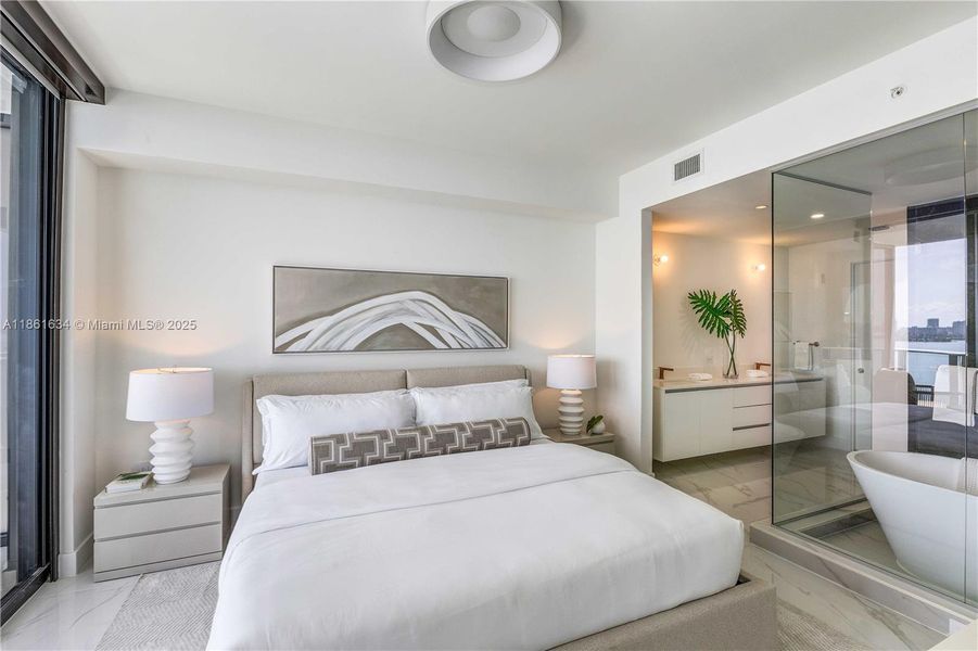 Furnished interior view inside a new home in , Miami (Image 16).