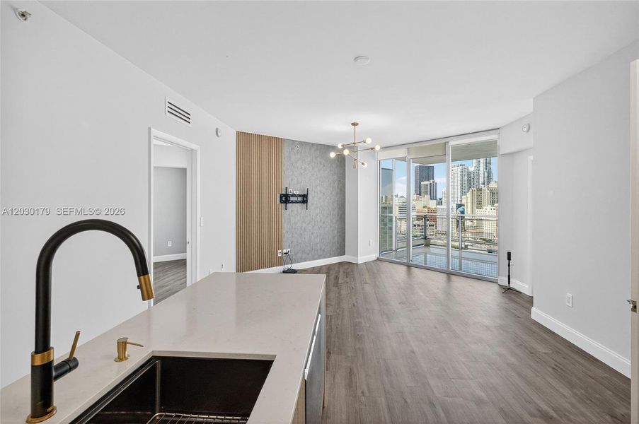 Furnished interior view inside a new home in , Miami (Image 14).