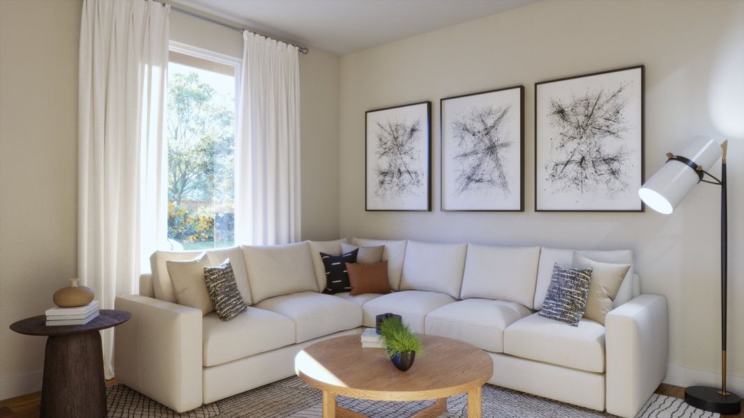 Representative furnished interior of a home built from the 4014 by Risewell Homes in Parkton Square, Kyle (Image 10).