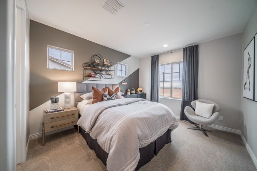 Furnished interior view inside a new home in Hawes Crossing, Mesa (Image 14). Furnished interior view inside a new home in Hawes Crossing, Mesa (Image 14).