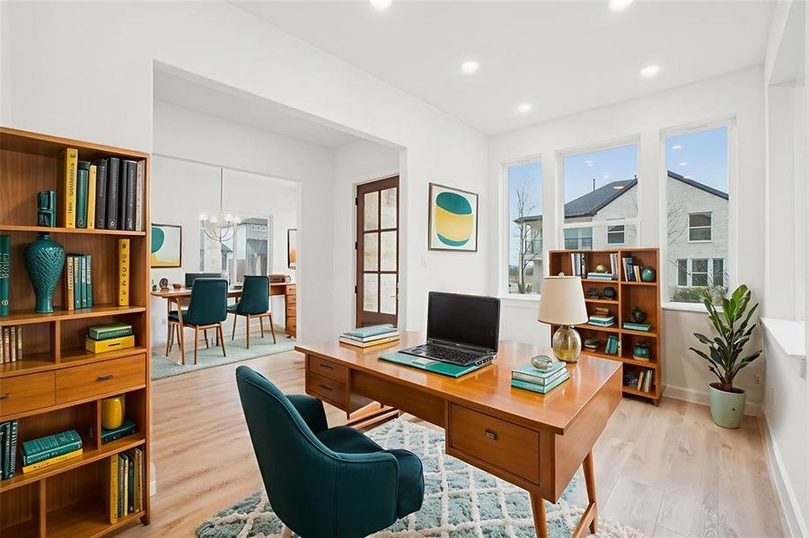 Office & view to Dining Room