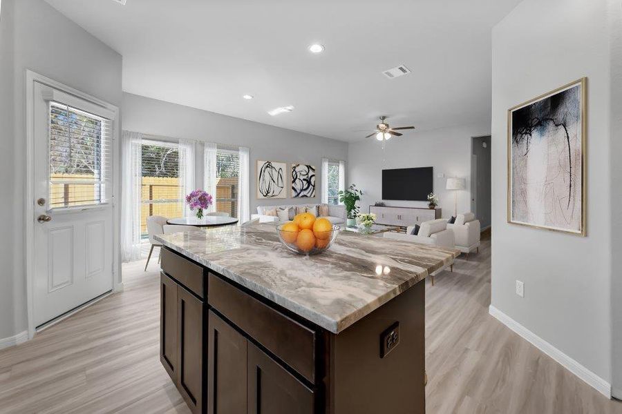 Furnished interior view inside a new home in Enclave at Willis, Willis (Image 6).