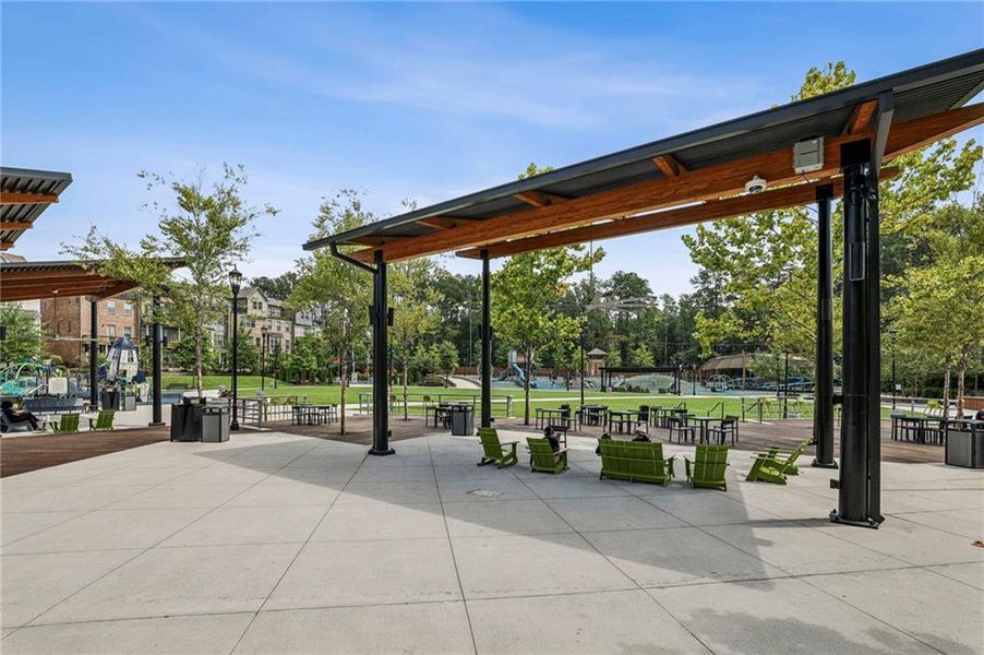 Front exterior of a new home in Town Center Overlook, Peachtree Corners, GA, highlighting curb appeal (Image 24).