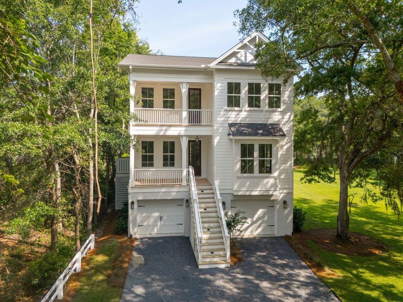 Front exterior of a new home in , Johns Island, SC, highlighting curb appeal (Image 31).