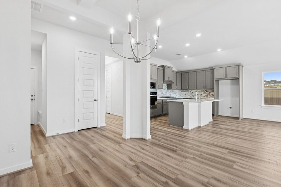 Furnished interior view inside a new home in The Colony, Bastrop (Image 6).