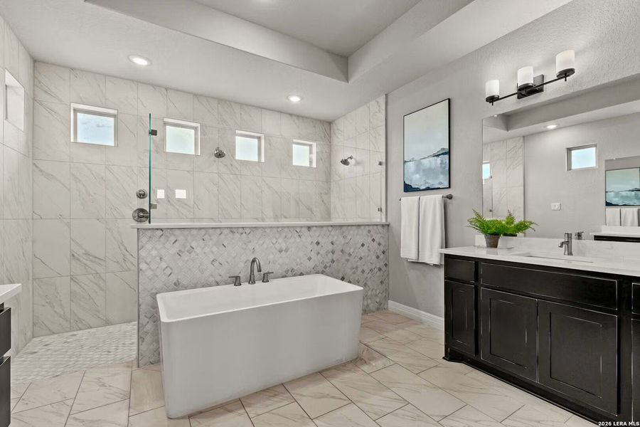 Furnished interior view inside a new home in Potranco Oaks, Castroville (Image 13). Furnished interior view inside a new home in Potranco Oaks, Castroville (Image 13).