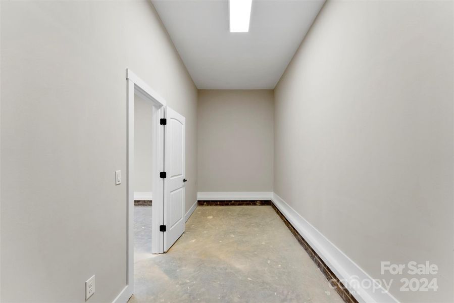 Large utility room inside garage