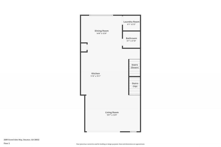2D floor plan layout of this home in , Decatur, GA (Image 6).