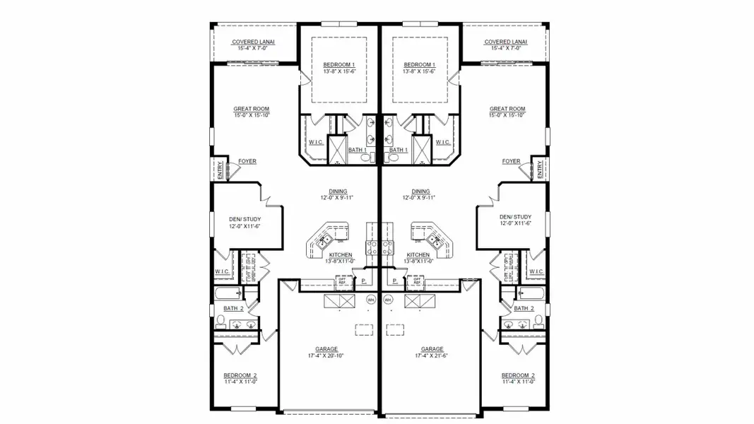 2D floor plan layout of this home in Mirada Villas, San Antonio, FL (Image 2).
