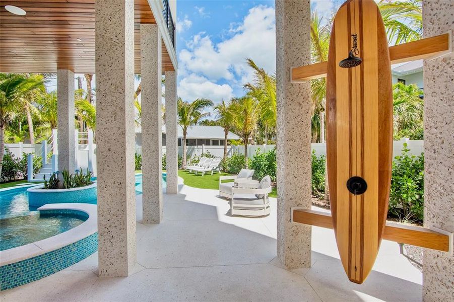 Exterior details and patio area of a home in , Sarasota (Image 18).