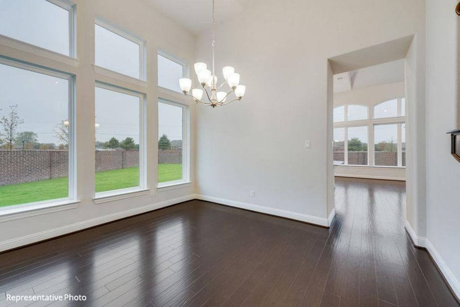 Representative unfurnished interior of a home built from the Hartford II by Grand Homes in Edgewater, Fate (Image 11).
