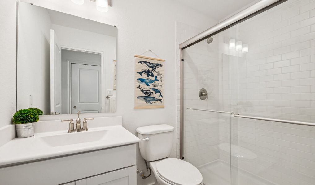 Bedroom 4 bath with brushed nickel accents Bedroom 4 bath with brushed nickel accents