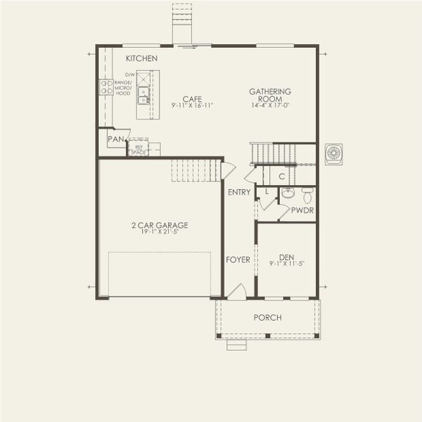 2D floor plan layout for the Sandalwood by Pulte Homes in Wolf Creek Run West, Strasburg, CO (Image 4). 2D floor plan layout for the Sandalwood by Pulte Homes in Wolf Creek Run West, Strasburg, CO (Image 4).