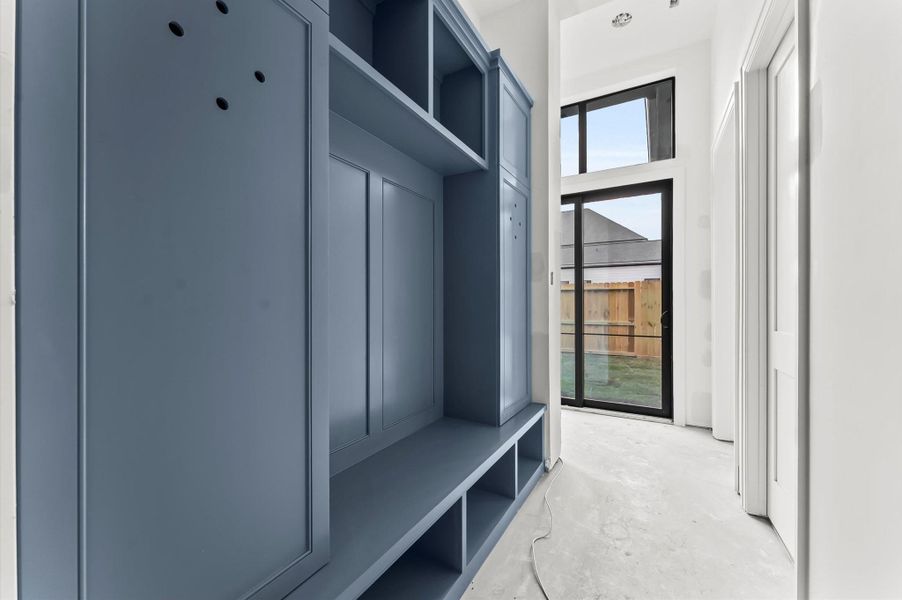 Mudroom lockers.