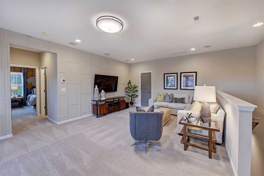 Representative furnished interior of a home built from the Pikewood by Taylor Morrison in Walden Woodlands, Huntersville (Image 28). Representative furnished interior of a home built from the Pikewood by Taylor Morrison in Walden Woodlands, Huntersville (Image 28).