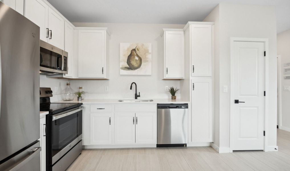 Kitchen with ample cabinet space