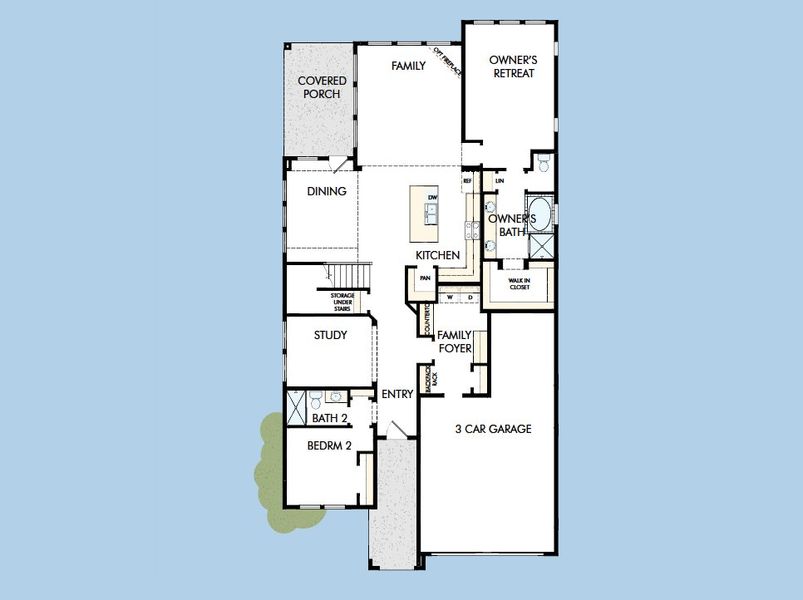 2D floor plan layout for the The Lavender by David Weekley Homes in Windsong - Reserve Series, Boerne, TX (Image 4). 2D floor plan layout for the The Lavender by David Weekley Homes in Windsong - Reserve Series, Boerne, TX (Image 4).
