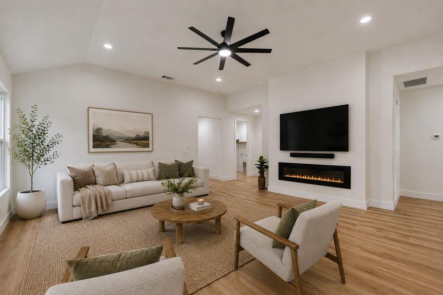 Virtually Staged Living Room