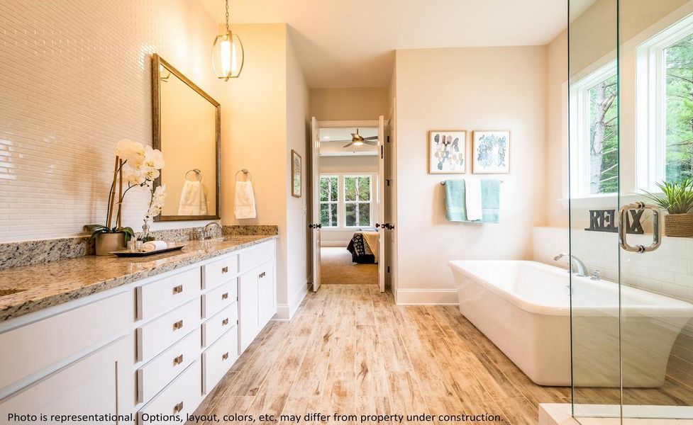 Representative furnished interior of a home built from the Muirfield by Greybrook Homes in Edmunds Farm, Clover (Image 15).