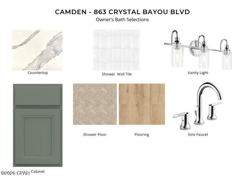 Sample of building materials used in homes in Breakfast Point East, Panama City Beach (Image 7).
