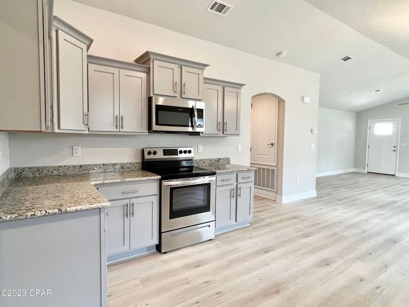 Furnished interior in a model home at East Bay in Panama City (Image 6). Furnished interior in a model home at East Bay in Panama City (Image 6).