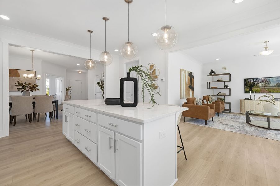 Furnished interior view inside a new home in Edgewater - The Links, Lancaster (Image 7). Furnished interior view inside a new home in Edgewater - The Links, Lancaster (Image 7).