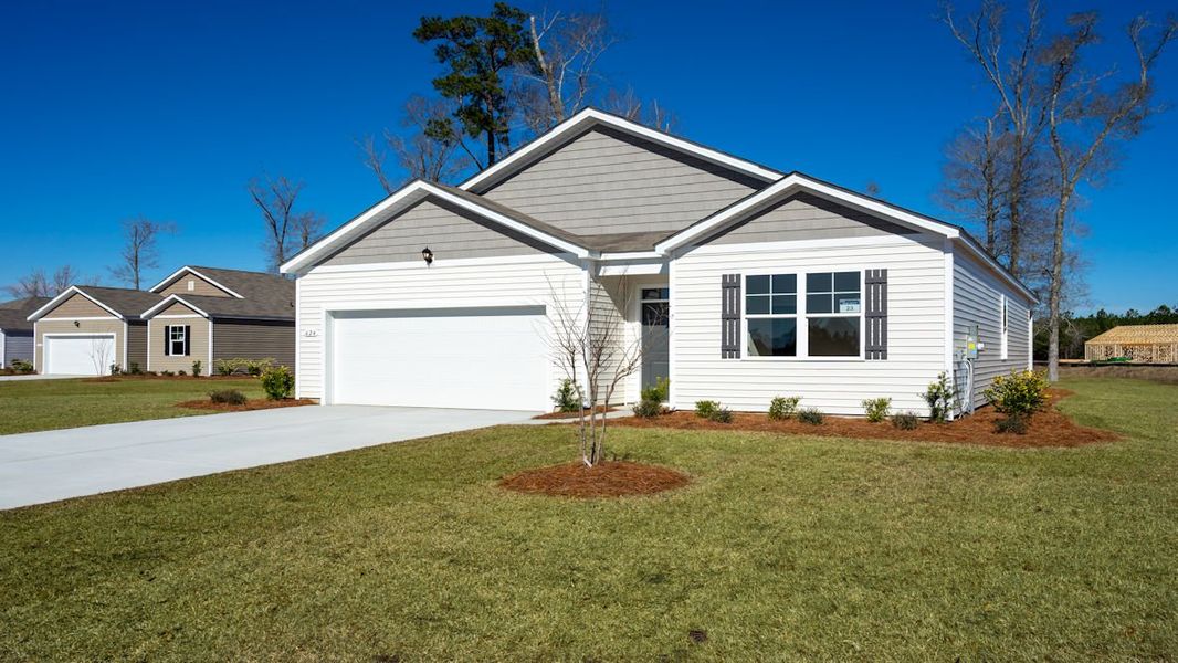 Representative exterior photo of a completed home built from the CALI by D.R. Horton in Island Green, Myrtle Beach, SC (Image 22).