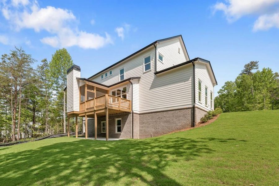 Exterior details and patio area of a home in Arden on Lanier, Cumming (Image 3). Exterior details and patio area of a home in Arden on Lanier, Cumming (Image 3).