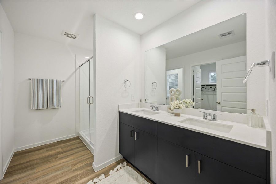 Furnished interior view inside a new home in Alaia Crossing, Houston (Image 27).