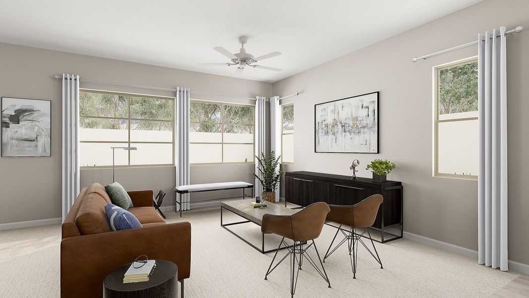 Representative furnished interior of a home built from the Willow Plan 40-9 by Tri Pointe Homes in Soleo, San Tan Valley (Image 4).