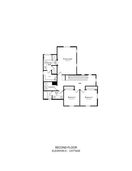 2D floor plan layout of this home in Rancho Mercado, Surprise, AZ (Image 3).