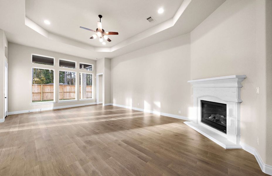 Representative unfurnished interior of a home built from the 2899 by Ravenna Homes in The Highlands 55′, Porter (Image 21). Representative unfurnished interior of a home built from the 2899 by Ravenna Homes in The Highlands 55′, Porter (Image 21).