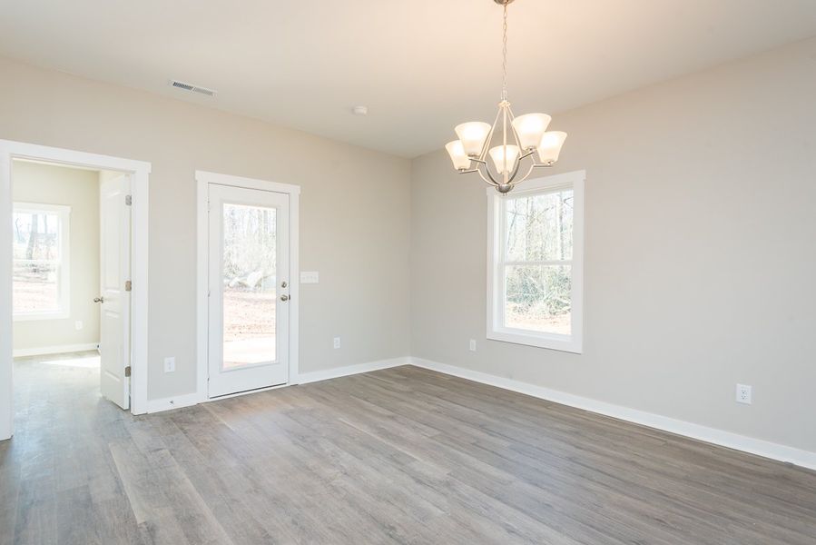 Representative unfurnished interior of a home built from the Adams by Foundation Home Builders LLC in Pallini Place, Ossipee (Image 13).
