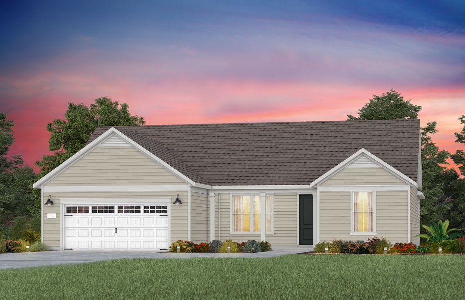 Representative exterior photo of a completed home built from the Stellar by Del Webb in Del Webb at Chatham Park, Pittsboro, NC (Image 20).