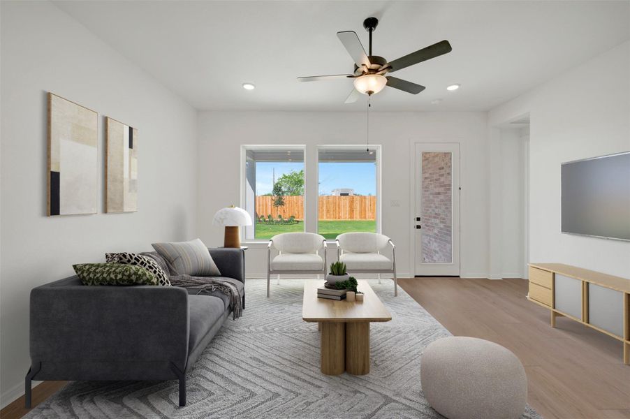 Furnished interior view inside a new home in Jordan Ranch - Terrace Collection, Fulshear (Image 4).